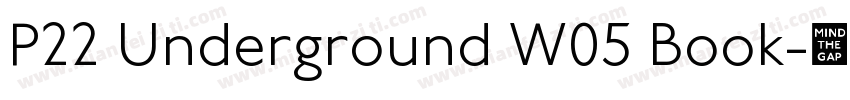 P22 Underground W05 Book字体转换